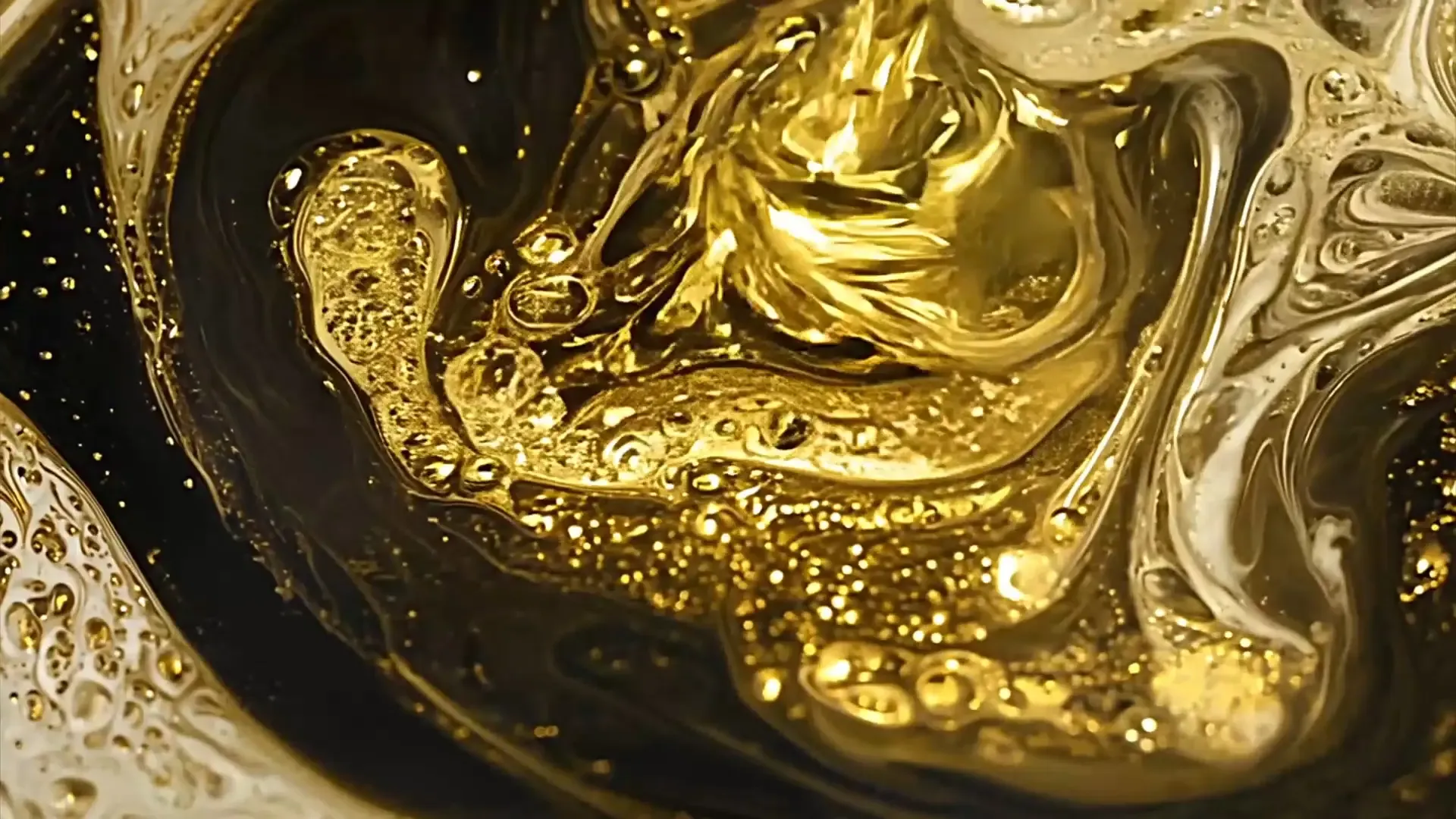 Rich Golden Viscous Fluid Background for Opulent Video Projects